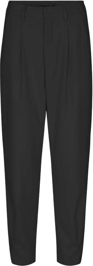 Copenhagen Muse Zwarte Tailor Broek met Leren Accenten Black Dames