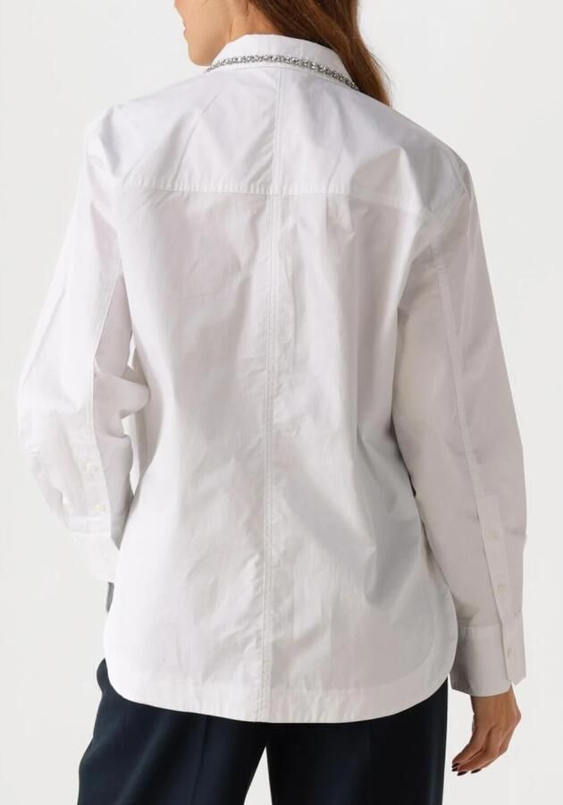 Copenhagen Muse Witte Katoenen Blouse met Speelse Kraag White Dames - Foto 6