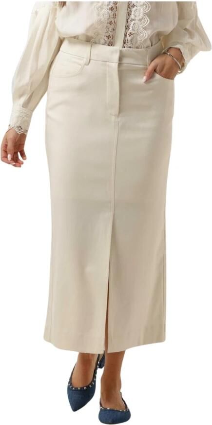 Copenhagen Muse Elegante Tailor Rok Jet Stream White Dames - Foto 3