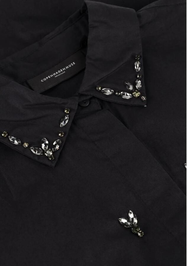 Copenhagen Muse Zwarte Shirt Vatan 204966 Stijlvol Patroon Black Dames