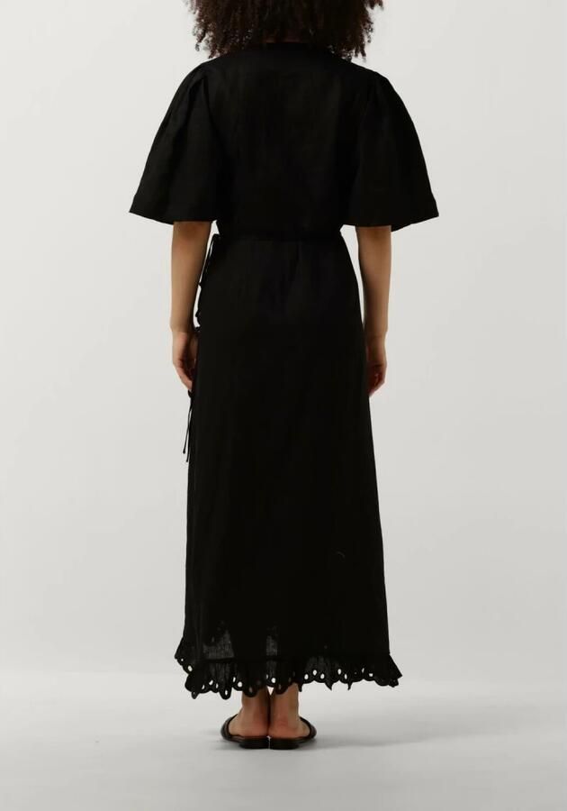 Copenhagen Muse Zwarte Linnen Maxi Jurk met Ruches Black Dames - Foto 2