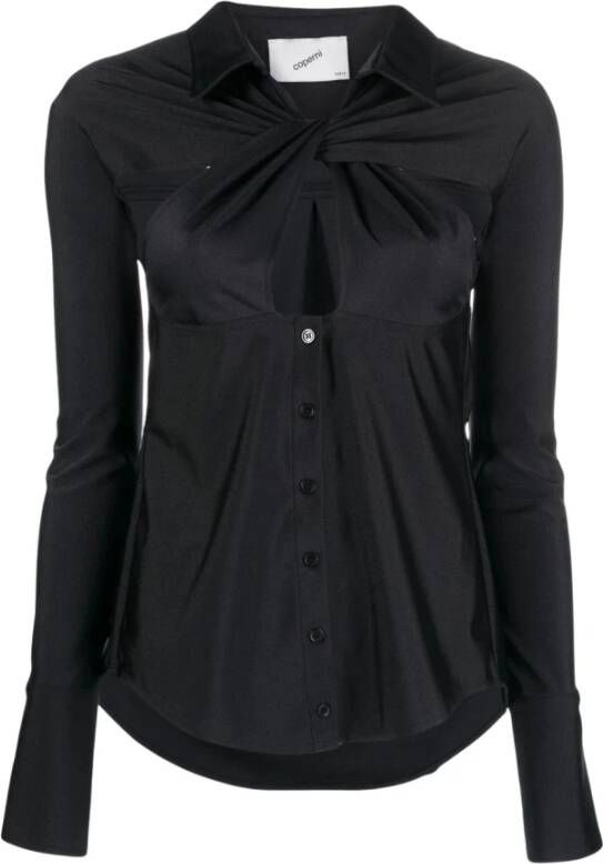 Coperni Zwarte Shirt met Uitgesneden Details Black Dames