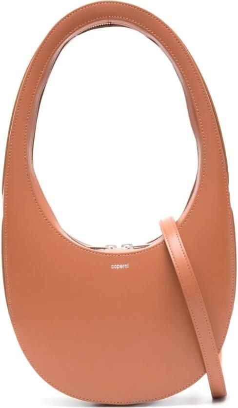 Coperni Ovaalvormige Italiaanse Leren Tas Brown Dames