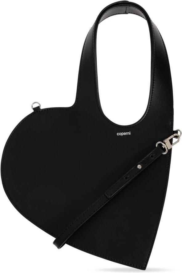 Coperni Hobo bags Baby Heart Crossbody Leather Black in zwart