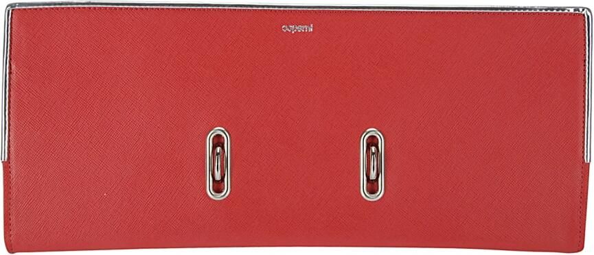 Coperni Clutches Stylish Metallic Handbag in rood