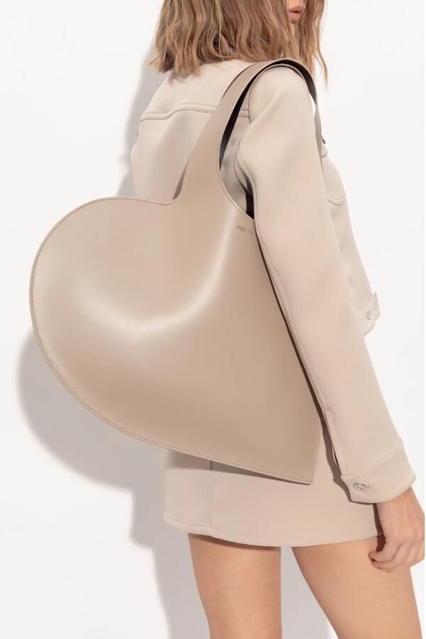 Coperni Shoppers & Totes Heart Shopper Bag Leather Beige in beige - Foto 4