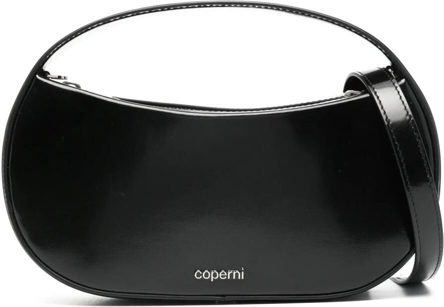 Coperni Crossbody bags Small Sound Swipe Bag Leather Black in zwart