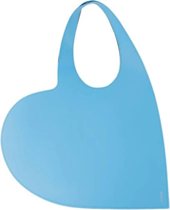 Coperni Hart draagtas in turquoise leer Blauw Dames