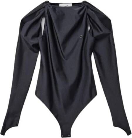 Coperni Draped Cut Out Bodysuit Zwart Dames