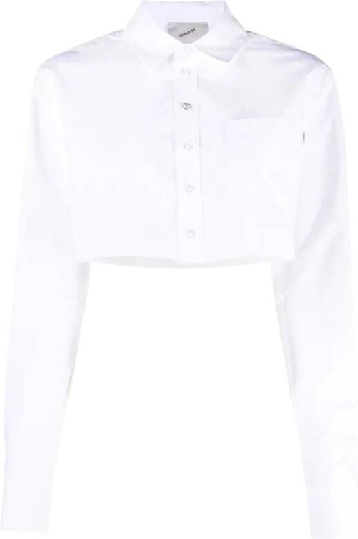 Coperni Klieke Kraag Shirt White Dames