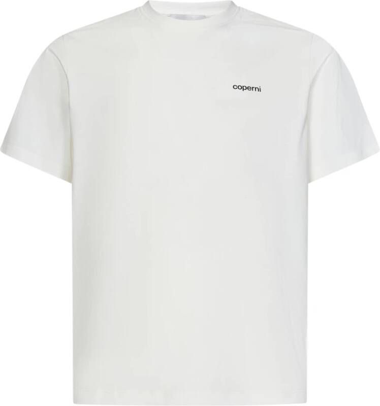 Coperni Contrasterend Logo Print T-Shirt White Heren