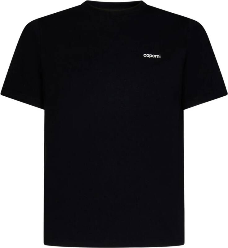 Coperni Zwarte Ribgebreide T-shirts en Polos Black Heren