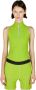 Coperni C+ Zipped Sleeveless Bodysuit Groen Dames - Thumbnail 3