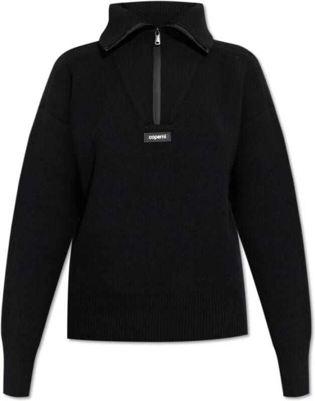 Coperni Zip-up Turtleneck Sweater Black Heren