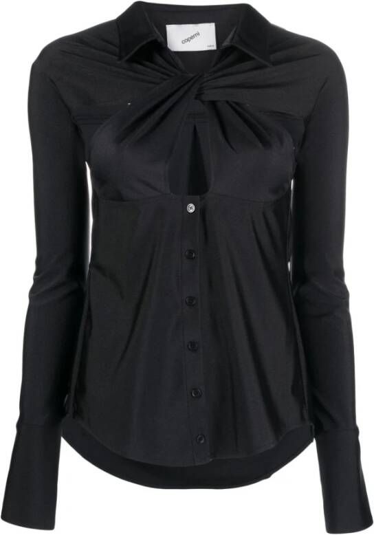 Coperni Zwarte Shirt met Uitgesneden Details Zwart Dames