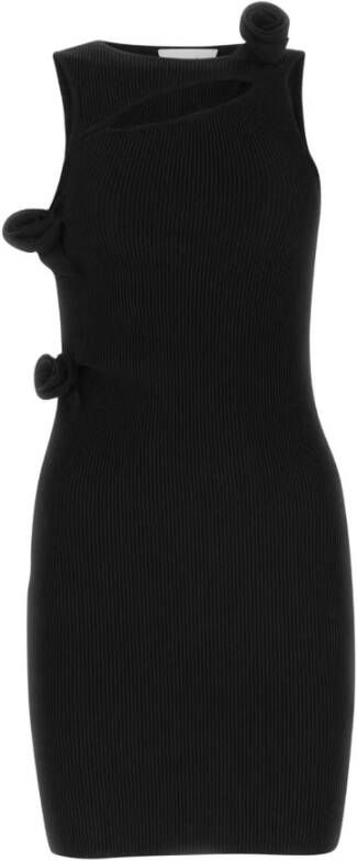 Coperni Zwarte stretch viscose mix mini -jurk Zwart Dames