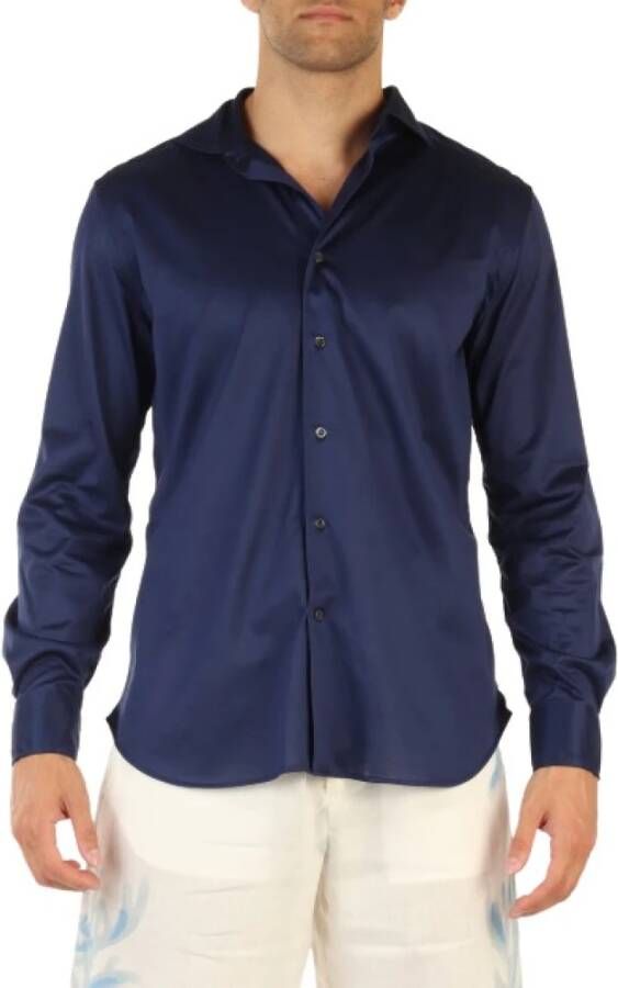 Corneliani Casual overhemd Blauw Heren
