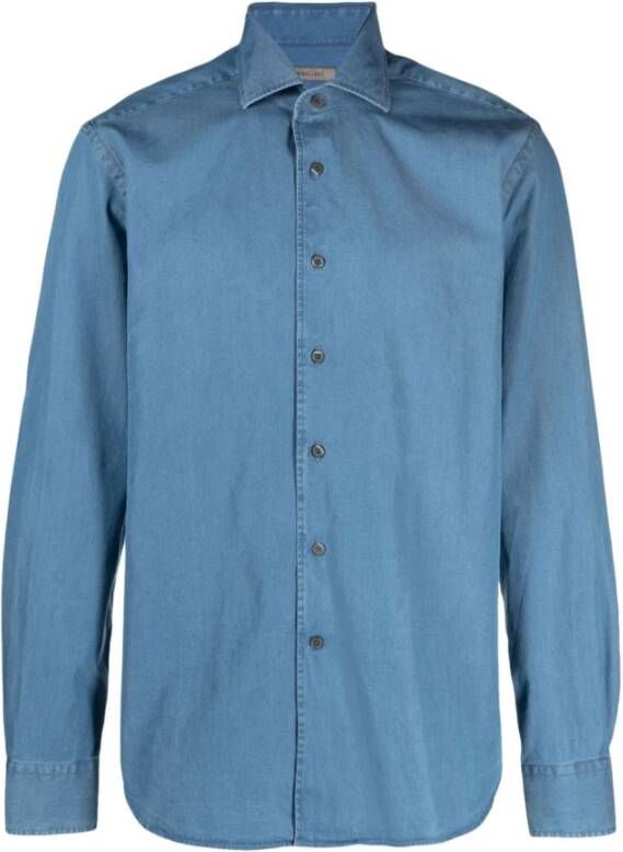 Corneliani Casual overhemd Blauw Heren