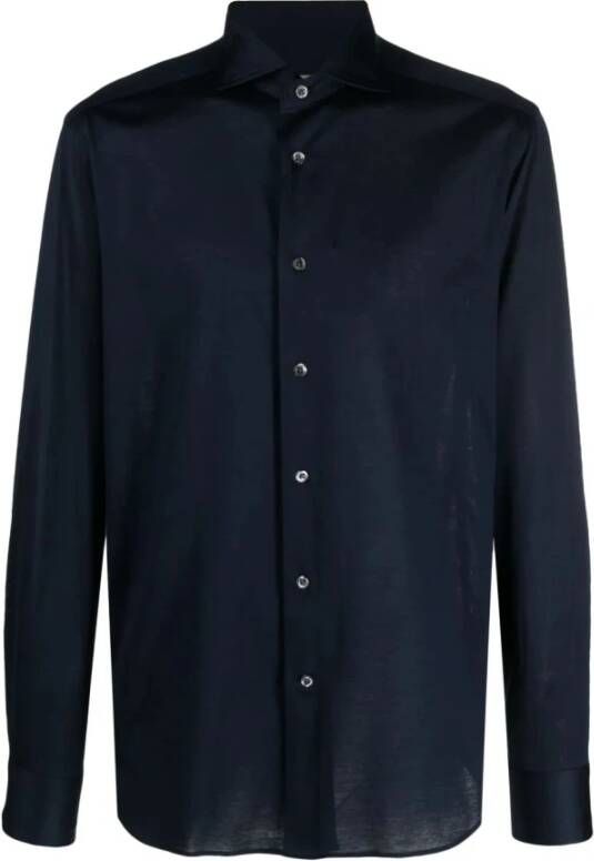 Corneliani Casual Shirts Blauw Heren