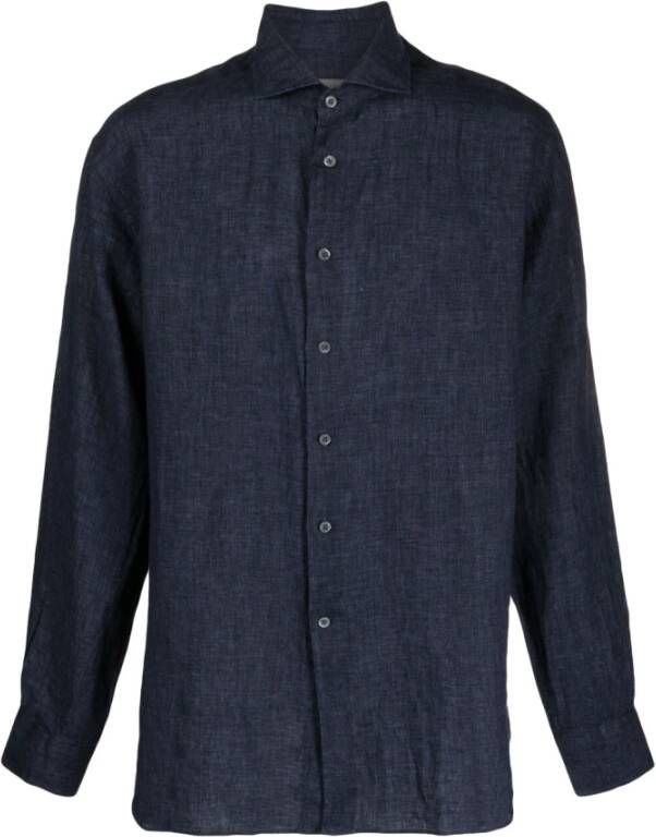 Corneliani Casual Shirts Blauw Heren