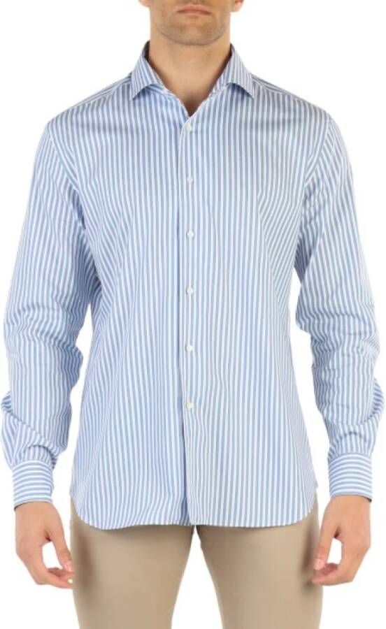 Corneliani Casual Shirts Blauw Heren