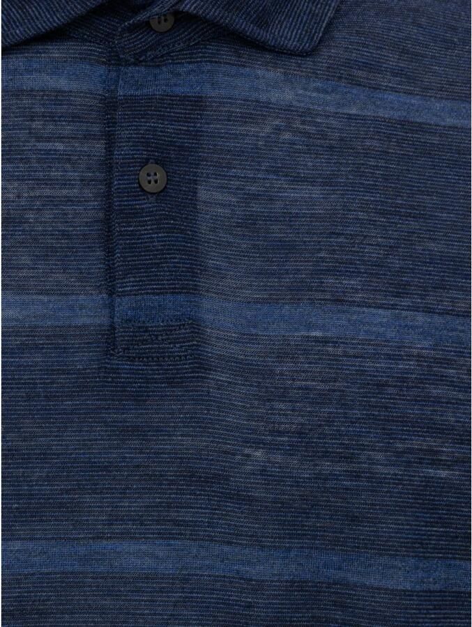 Corneliani Lange Mouw Polo Shirt Blue Heren - Foto 2