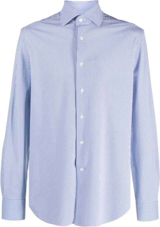 Corneliani Formal Shirts Blauw Heren
