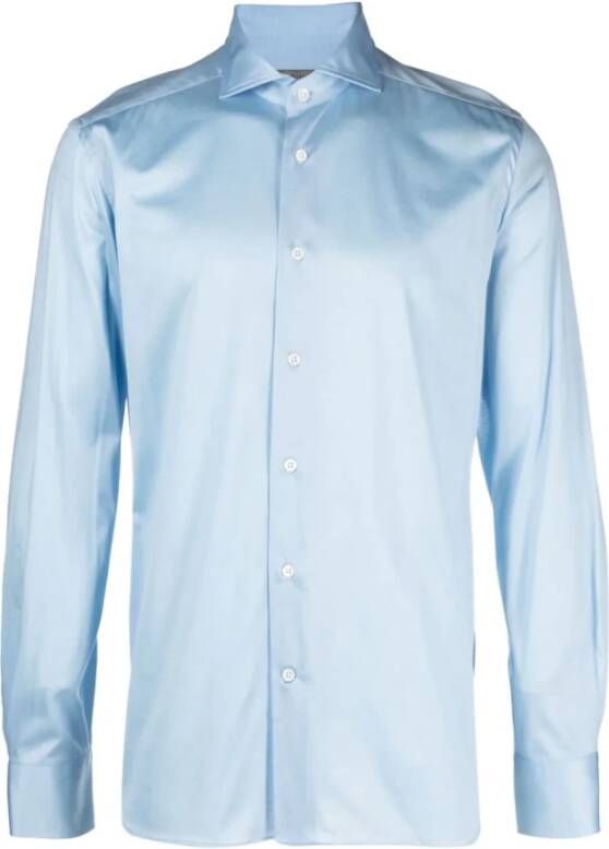 Corneliani Formal Shirts Blauw Heren