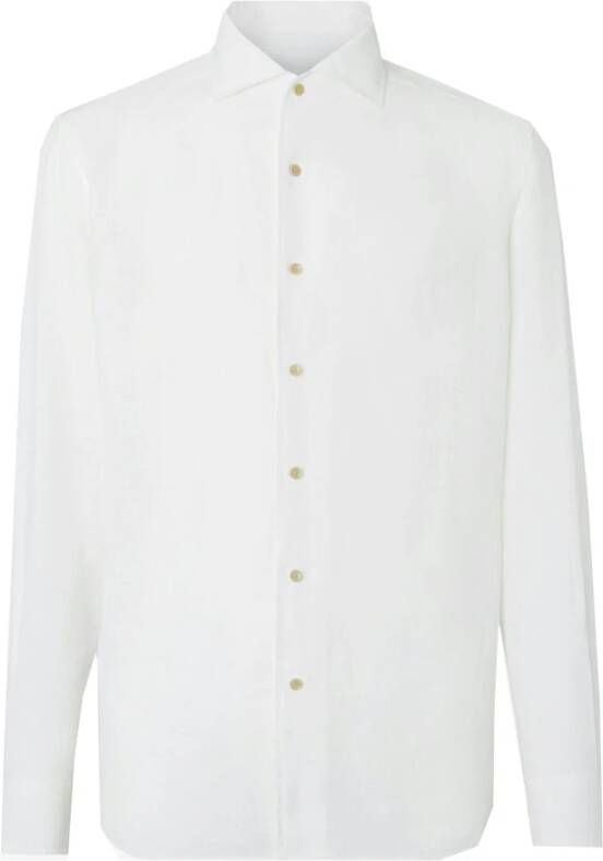 Corneliani Linnen Overhemd Off-white Heren