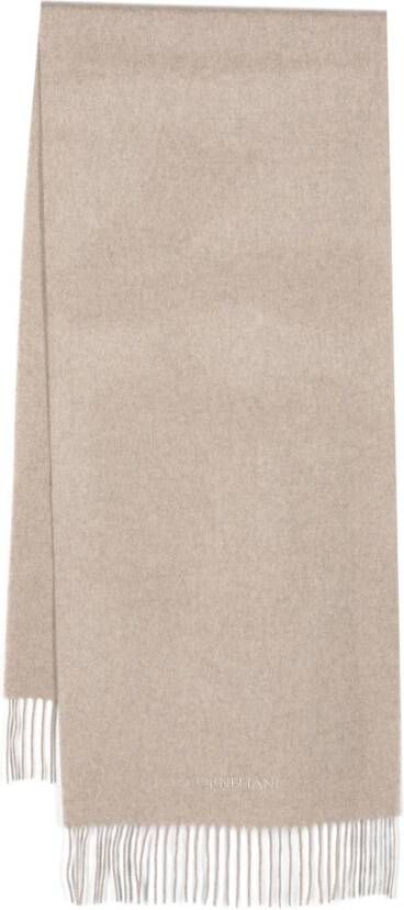 Corneliani Luxe Cashmere Winter Sjaal voor Heren Beige Heren