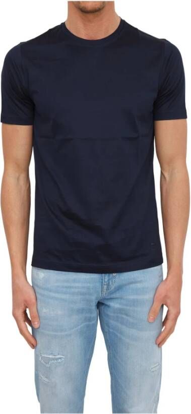 Corneliani T-Shirts Blauw Heren