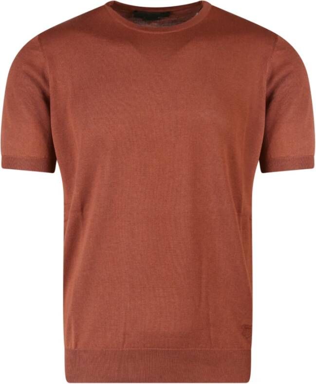 Corneliani T-Shirts Bruin Heren