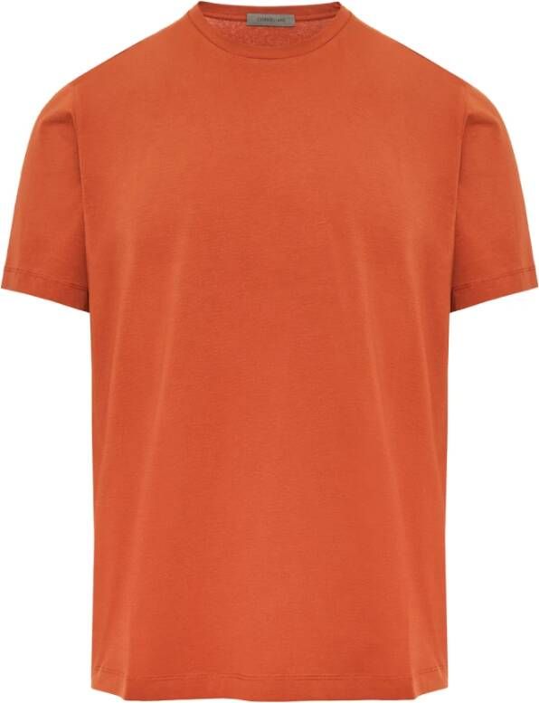Corneliani T-Shirts Oranje Heren