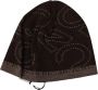 Costume National Beanie Brown Wool Blend Branded Hat Bruin Dames - Thumbnail 3