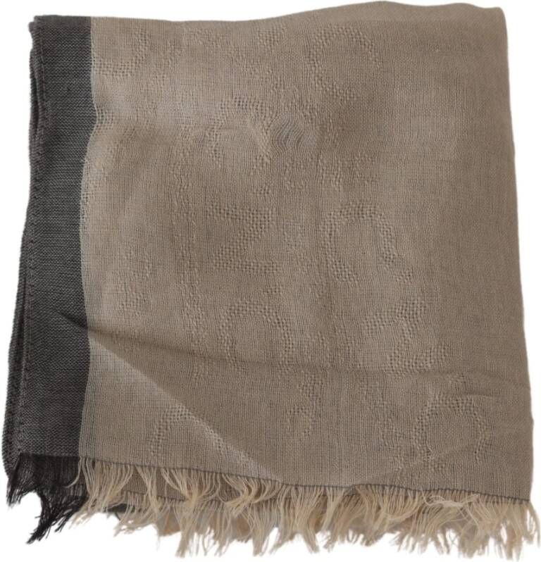 Costume National Beige Katoenen Shawl Sjaal Vrouwen 100% Authentiek Gemaakt in Italië Beige Dames