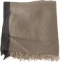 Costume National Beige Katoenen Shawl Sjaal Vrouwen 100% Authentiek Gemaakt in Italië Beige Dames - Thumbnail 3