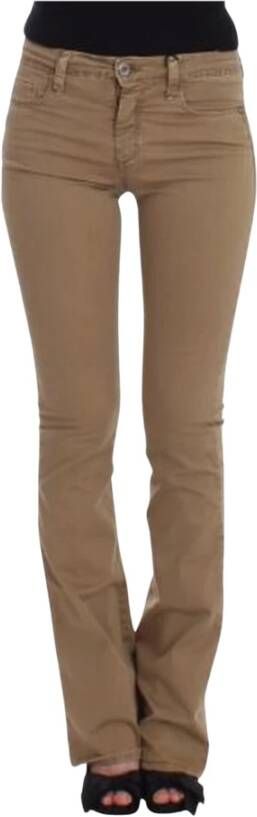 Costume National Beige Straight Leg Jeans Nieuw met Labels Beige Dames