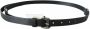 Costume National Zwart Blauw Leren Zilveren Logo Riem Black Unisex - Thumbnail 1