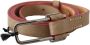 Costume National Beige Leather Silver Logo Buckle Waist Belt Beige Unisex - Thumbnail 3