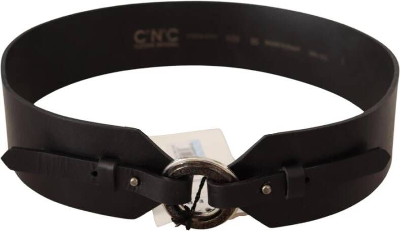 Costume National Elegante Leren Riem Black Dames