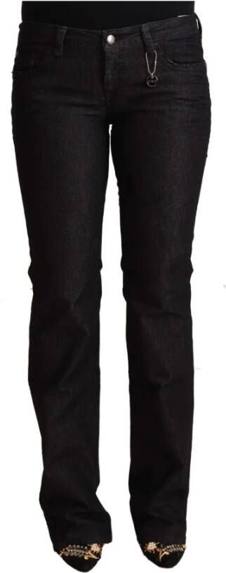 Costume National Elegante Zwarte Skinny Jeans met Lage Taille Black Dames