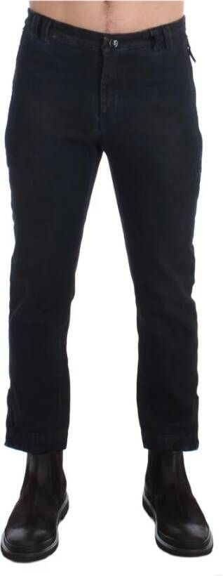 Costume National Blauwe Slim Fit Katoenen Denim Jeans Blauw Heren