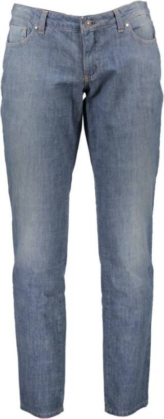 Costume National Blauwe Denim Jeans met Gewassen Effect Blue Dames