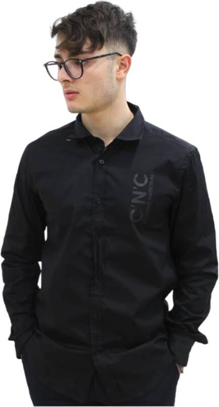 Costume National Lange mouw shirt Black Heren