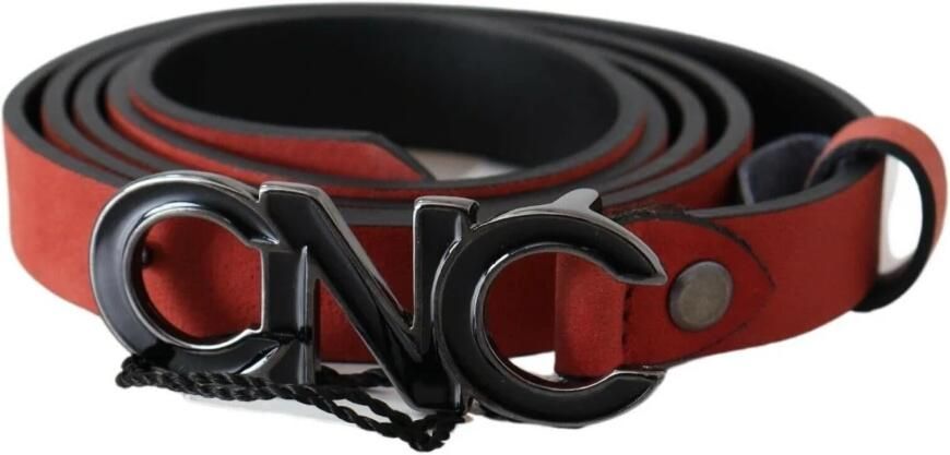 Costume National Riem Logo Design Lederen Riem met Gespsluiting