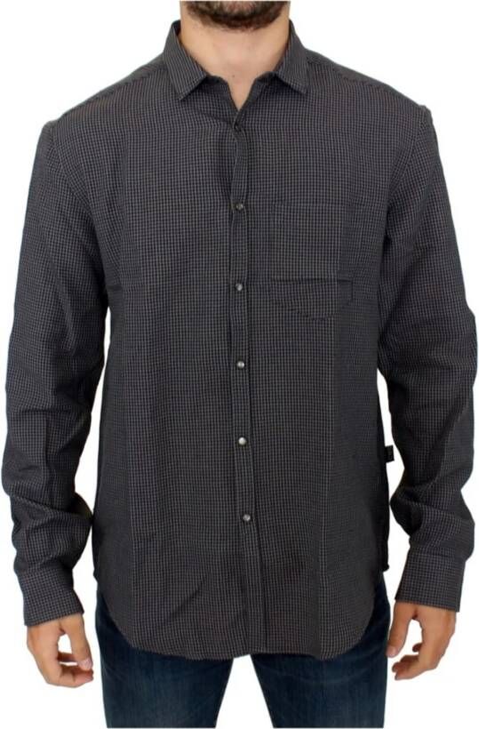 Costume National Grijze linnen blend casual overhemd Gray Heren