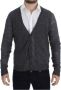 Costume National Gray Wool Button Cardigan Sweater Grijs - Thumbnail 3