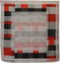 Costume National Zijden Geruit Vierkant Sjaal Grijs Rood Multicolor Heren - Thumbnail 1