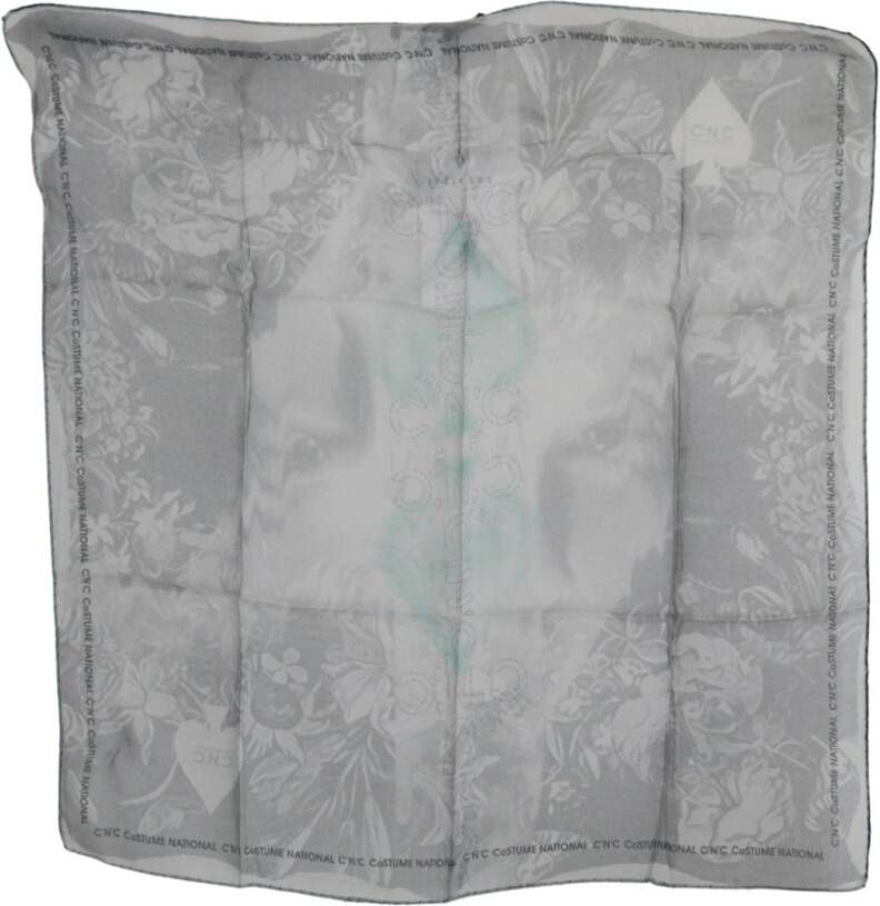 Costume National Elegante Grijze Zijden Sjaal voor Vrouwen Gray Dames