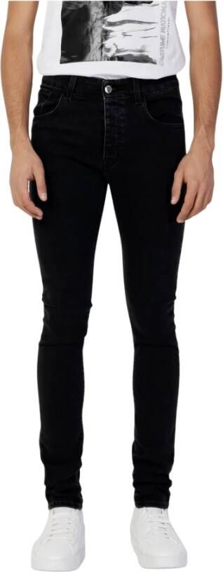 Costume National Heren Zwarte Jeans Ritssluiting en Knoopsluiting Black Heren